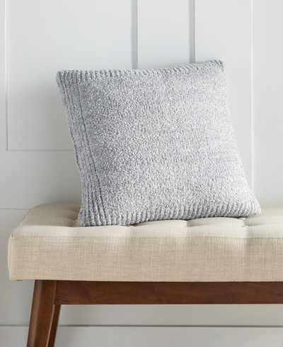 Hotel Collection Luxe Knit Decorative Pillow, 18" X 18", Created For Macy's In Grey