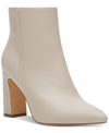 Madden Girl Bonnie Pointed-toe Block-heel Dress Booties In Ivory Smooth