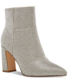 Madden Girl Bonnie Pointed-toe Block-heel Dress Booties In Crystal Rhinestone