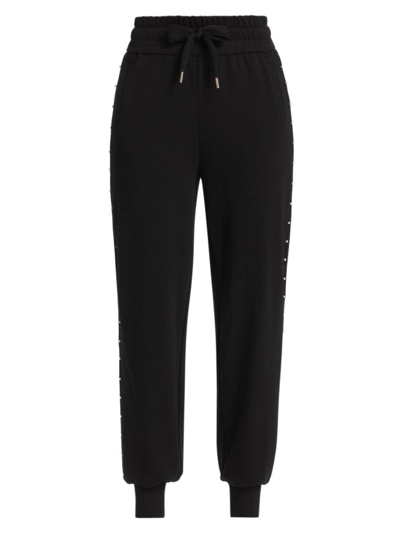 Generation Love Women's Giada Faux Pearl Sweatpants In Black Pearl