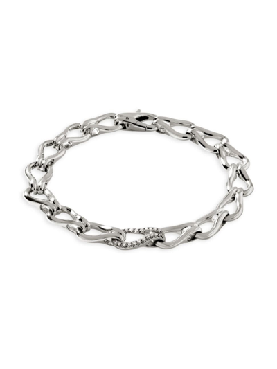John Hardy Women's Surf Sterling Silver & Diamond Link Bracelet