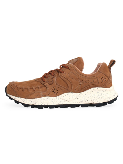 Flower Mountain Men's Yamano Suede Trainers In Brown