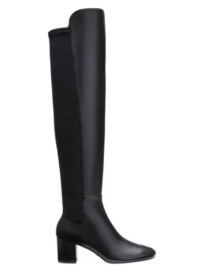 Ganni Women's 5050 Yuliana 60mm Leather Knee-high Boots In Black