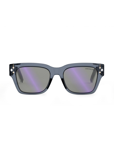 Dior Cd Diamond S3f 96v Square Sunglasses In Nero