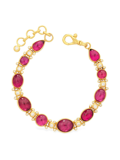 Gurhan Women's 24k Yellow Gold, Pink Tourmaline & 1.258 Tcw Diamond Bracelet