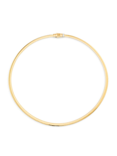 Alberto Milani 18k White & Yellow Gold Reversible Via Dante Omega Link Necklace, 16 In Gold/white