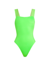 Versace Greca Motif Swimsuit - Women's - Polyester/spandex/elastane In Green