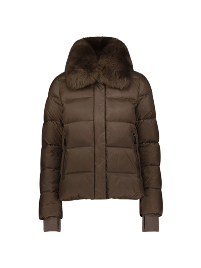 Dawn Levy Women's Vera Down Shearling Jacket In Bronze