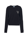 Prada Cashmere And Silk Sweater In Blue