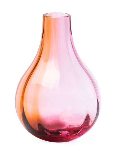 Kosta Boda Iris Vase In Pink/amber