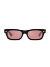 Oliver Peoples Men's Kasdan 48mm Rectangle Solid Sunglasses In Burgundy