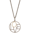 Nina Gilin Women's Sterling Silver, 14k Yellow Gold, & Diamond "love" Pendant Necklace
