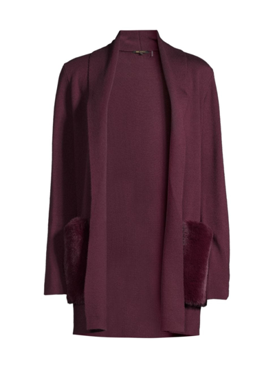 Kobi Halperin Women's Bowie Shawl Sweater In Beet