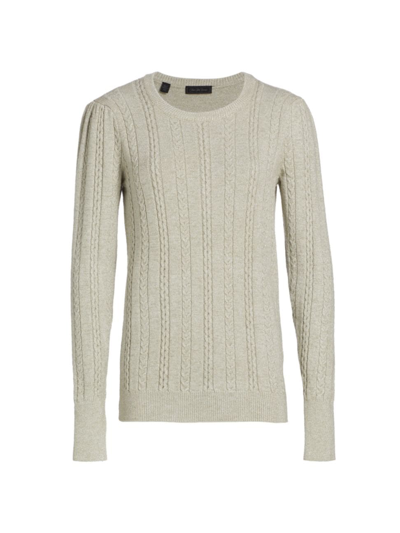 Saks Fifth Avenue Women's Collection Sparkle Cable-knit Sweater In Oyster