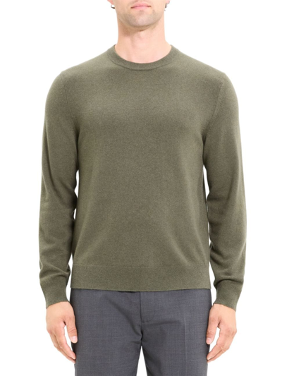 Theory Hilles Cashmere Crewneck Jumper In Green