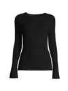 Kobi Halperin Mercer Flare-sleeve Ribbed Wool Sweater In Black