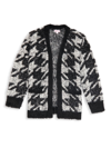 DESIGN HISTORY GIRL'S HOUNDSTOOTH KNIT CARDIGAN