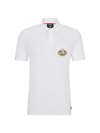 Hugo Boss Boss X Nfl Cotton-piqu Polo Shirt With Collaborative Branding In Steelers