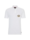 Hugo Boss Boss X Nfl Cotton-piqu Polo Shirt With Collaborative Branding In Multi