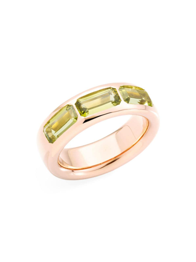 Pomellato Rose Gold And Peridot Iconica Ring