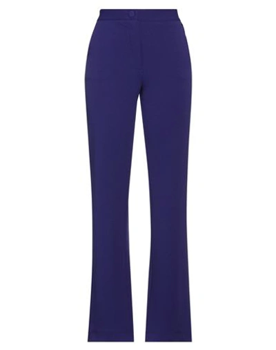 Dixie Woman Pants Purple Size L Polyester, Elastane In Purple