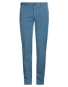 Incotex Man Pants Slate Blue Size 36 Cotton, Elastane