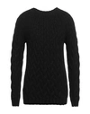 Alpha Studio Man Sweater Black Size 36 Acrylic, Baby Alpaca Wool, Wool In Black