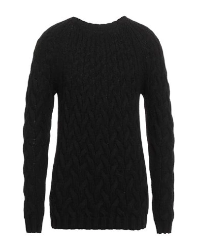Alpha Studio Man Sweater Black Size 36 Acrylic, Baby Alpaca Wool, Wool