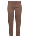 Berwich Woman Pants Khaki Size 10 Cotton, Lyocell, Elastane In Beige