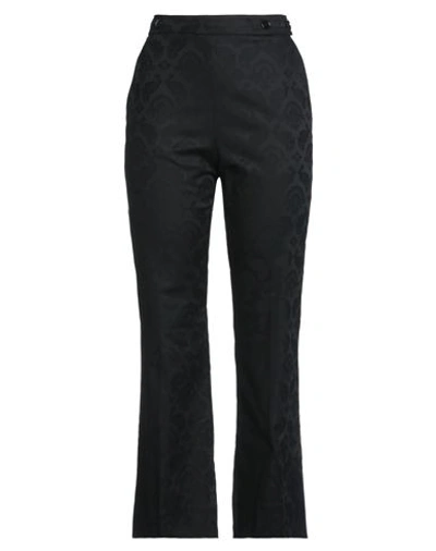 MERCI ..,MERCI WOMAN PANTS BLACK SIZE 8 COTTON, ELASTANE