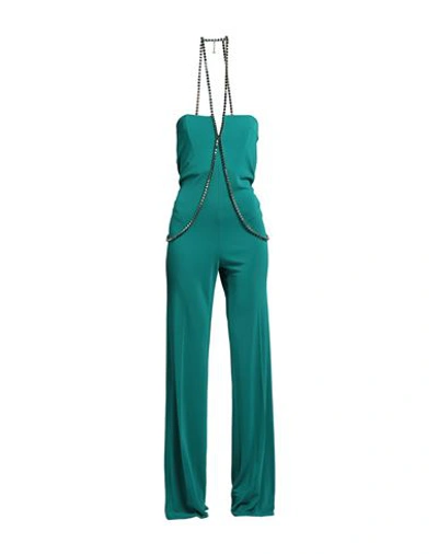 Elisabetta Franchi Woman Jumpsuit Emerald Green Size 6 Viscose