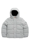 Save The Duck Kids' Wind & Water Resistant Fleece Lined Puffer Jacket In Frost Grey