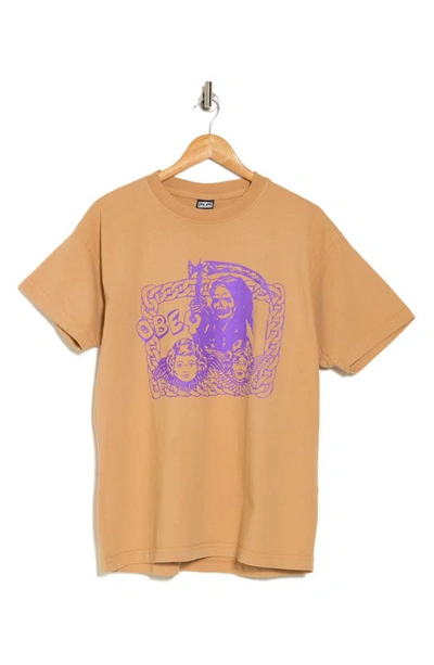 Obey The Afterlife Cotton Graphic T-shirt In Rabbits Paw
