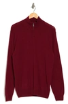 Rodd & Gunn Cashmere Merino Half-zip Sweater In Cherry