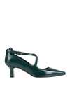 The Seller Woman Pumps Deep Jade Size 8.5 Soft Leather In Green