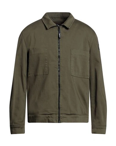 Three Stroke Man Jacket Military Green Size S Cotton, Elastane