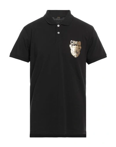 Cavalli Class Man Polo Shirt Black Size Xxl Cotton