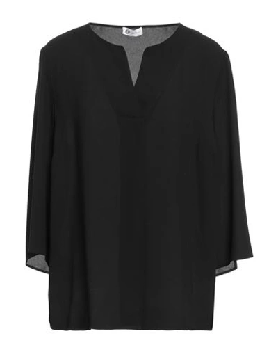 Diana Gallesi Woman Blouse Black Size 12 Polyester In Black