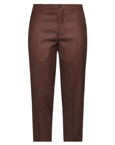 Berwich Woman Pants Rust Size 10 Virgin Wool In Red