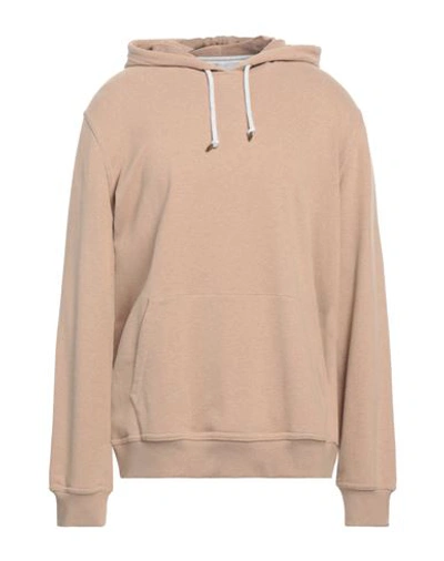 Brunello Cucinelli Man Sweatshirt Light Brown Size Xxl Cotton, Elastane In Beige