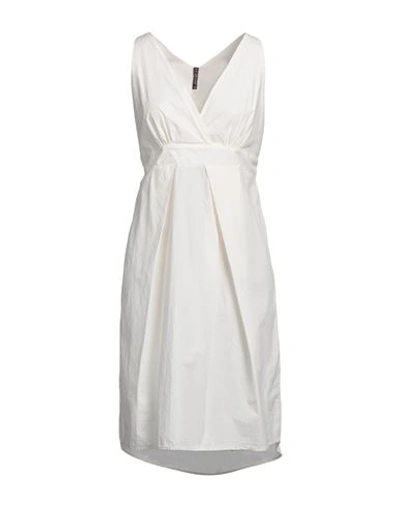 Manila Grace Woman Midi Dress White Size 6 Cotton