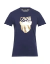 Cavalli Class Man T-shirt Blue Size Xxl Cotton