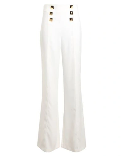 Elisabetta Franchi Woman Pants White Size 8 Polyester