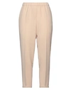 Antonelli Woman Pants Sand Size 2 Linen, Cotton, Polyamide, Elastane In Beige