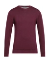 Daniele Fiesoli Man Sweater Burgundy Size L Merino Wool In Red