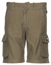 Three Stroke Man Shorts & Bermuda Shorts Military Green Size 33 Cotton