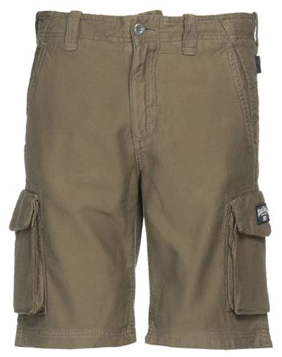 Three Stroke Man Shorts & Bermuda Shorts Military Green Size 32 Cotton