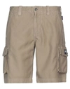 Three Stroke Man Shorts & Bermuda Shorts Khaki Size 29 Cotton In Grey