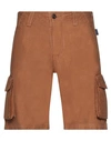 Three Stroke Man Shorts & Bermuda Shorts Tan Size 33 Cotton In Brown
