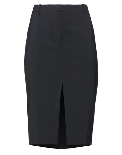 N°21 Woman Midi Skirt Black Size 8 Polyester, Wool, Elastane In Black